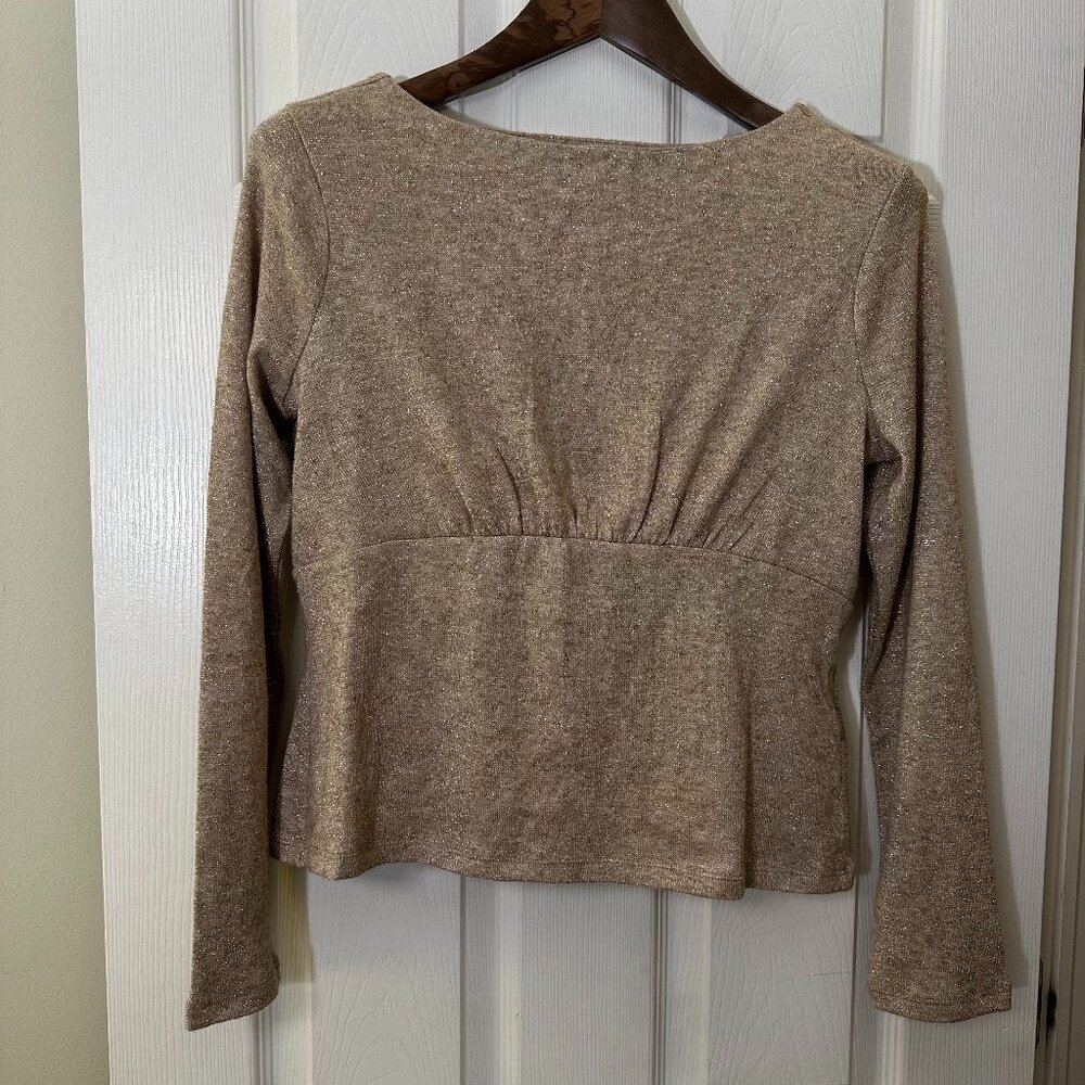 NWT: Gold Banana Republic Sparkly Shirt